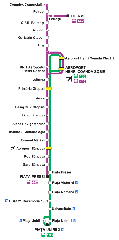 442 bus route to Therme Bucharest